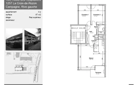 Charmant appartement de 4 pièces au 1er étage