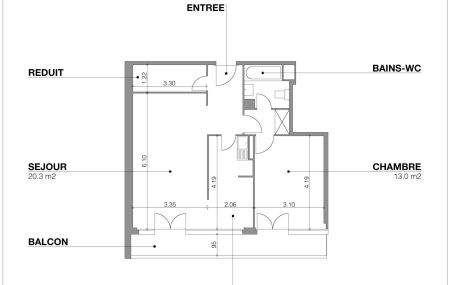 Appartement 3 pièces  | Grand-Pré