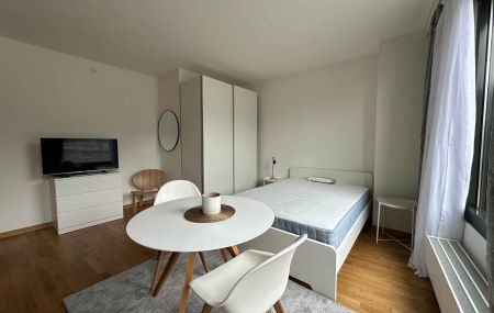 Studio meublé en attique avec balcon au centre ville