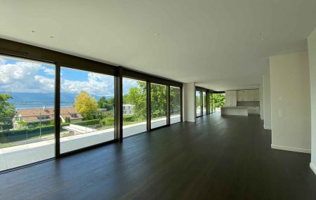 Magnifique appartement neuf de 6 pièces en attique avec vue lac à Hermance
