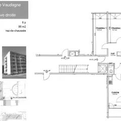Appartement de 6 pièces au rez-de-chaussée avec balcon