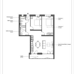 Bel appartement entièrement neuf de 4 pièces au 8ème étage avec une loggia