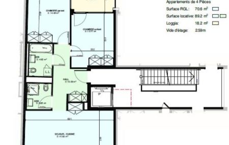 Appartements neufs de 3, 4 et 5 piècesLoyers dans le descriptif