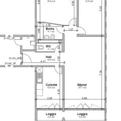 Appartement de 4 pièces au 5ème étage avec balcon