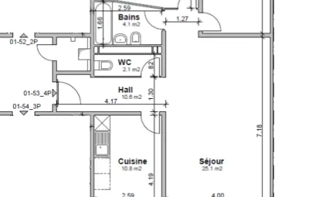 Appartement de 4 pièces au 5ème étage avec balcon