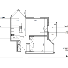 Appartement de 3 pièces au 2ème étage