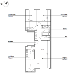 Appartement de 4 pièces au 3ème étage