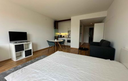 Studio meublé en attique avec balcon au centre ville