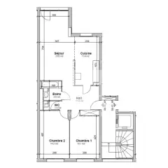 Appartement de 4 pièces au 1er étage