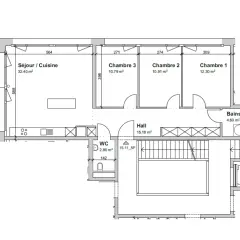 Appartement de 5 pièces au 1er étage