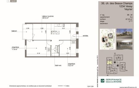 Appartement HLM de 4pièces au 2ème étage