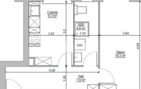 Appartement 2 pièces - Rue de la Colline 26 Genève