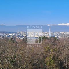 Attique de 8 pièces en pignon avec terrasse périphérique et vue dégagée sur ville et lac