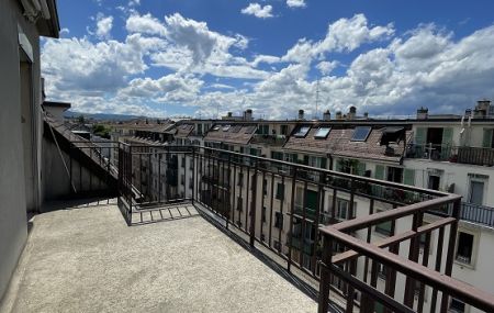Quartier de Plainpalais, appartement de 1,5 pièce au dernier étage