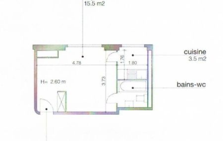 Studio 1.5 Pièce, 24 m²