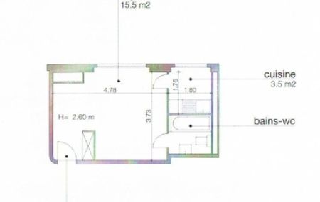 Studio 1.5 Pièce, 24 m²